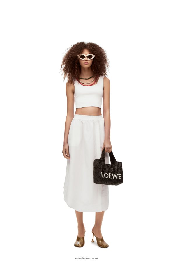 Loewe moterys mažas rafijos šriftas juodas BZ26XN53