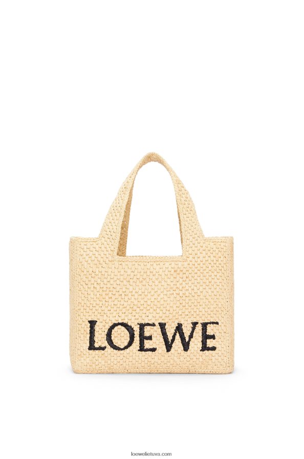 Loewe moterys mažas rafijos šriftas natūralus BZ26XN33