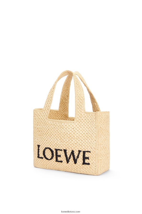 Loewe moterys mažas rafijos šriftas natūralus BZ26XN33