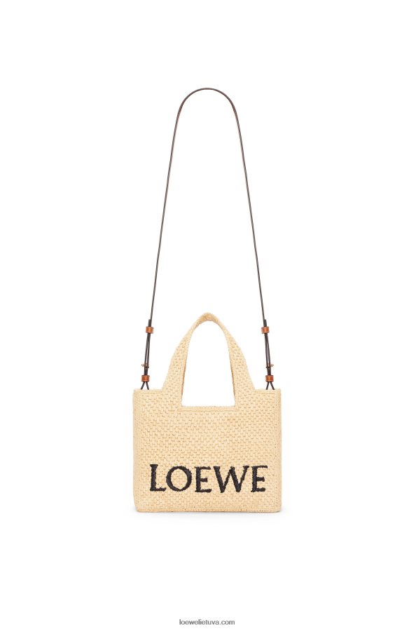 Loewe moterys mažas rafijos šriftas natūralus BZ26XN33