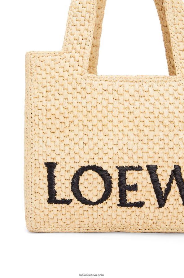 Loewe moterys mažas rafijos šriftas natūralus BZ26XN33