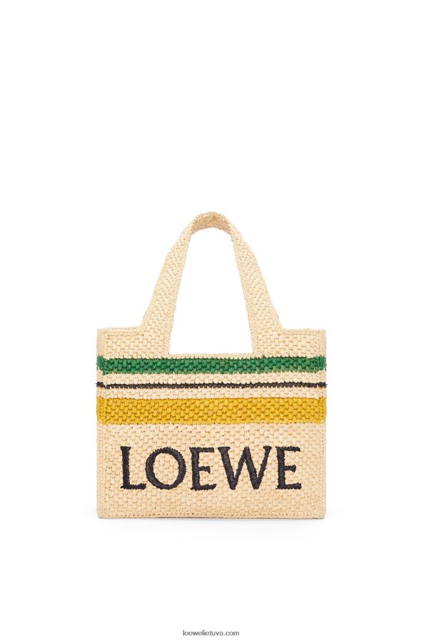 Loewe moterys mažas rafijos šriftas natūralus/daugiaspalvis BZ26XN111