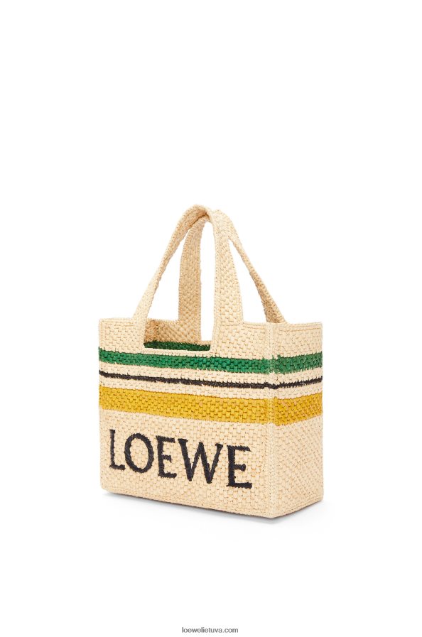 Loewe moterys mažas rafijos šriftas natūralus/daugiaspalvis BZ26XN111