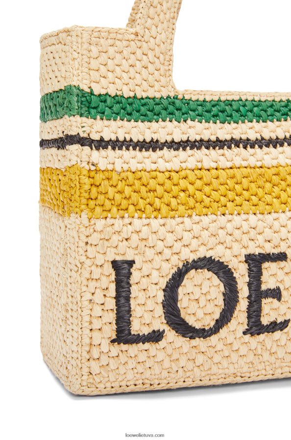 Loewe moterys mažas rafijos šriftas natūralus/daugiaspalvis BZ26XN111