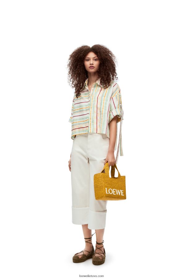 Loewe moterys mažas rafijos šriftas ochra BZ26XN52