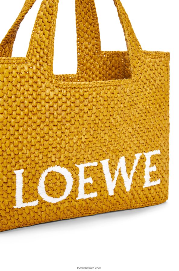 Loewe moterys mažas rafijos šriftas ochra BZ26XN52