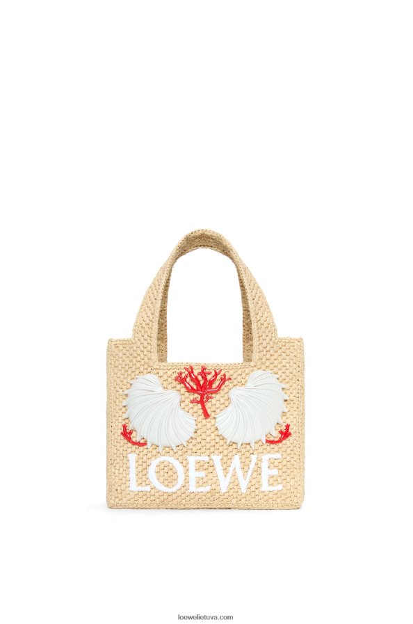 Loewe moterys maruja mallo mini šriftas su rafija natūralus BZ26XN112
