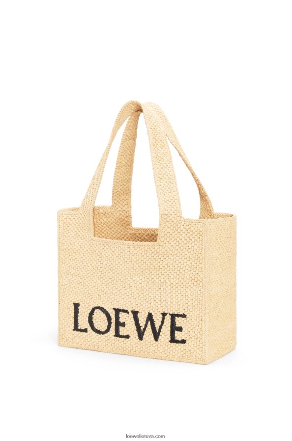 Loewe moterys vidutinio šrifto krepšys rafijoje natūralus BZ26XN30