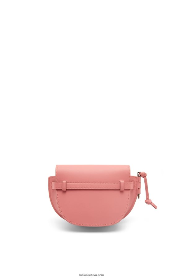 Loewe moterys mini gate dvigubas maišelis iš minkštos veršio odos ir žakardo persikų žydėjimas BZ26XN554