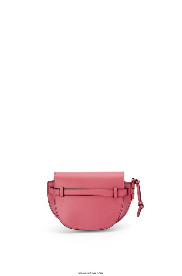 Loewe moterys mini gate dvigubas maišelis iš minkštos veršio odos ir žakardo slyva BZ26XN265
