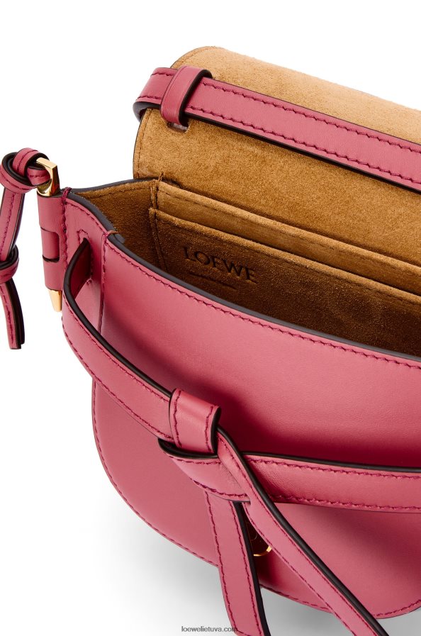 Loewe moterys mini gate dvigubas maišelis iš minkštos veršio odos ir žakardo slyva BZ26XN265