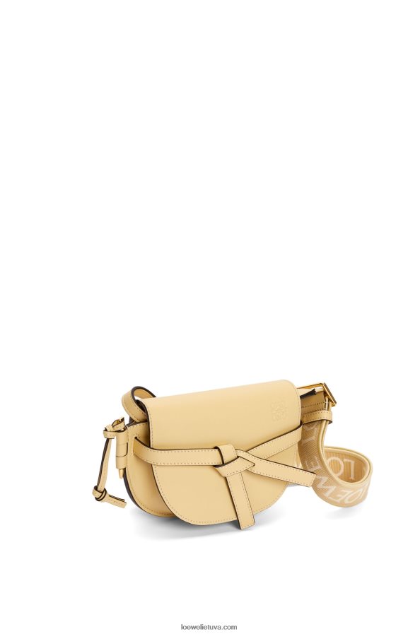 Loewe moterys mini gate dvigubas maišelis iš minkštos veršio odos ir žakardo sviesto BZ26XN209