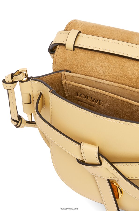 Loewe moterys mini gate dvigubas maišelis iš minkštos veršio odos ir žakardo sviesto BZ26XN209