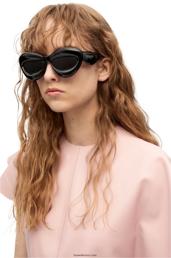 Loewe moterys Nailono pripūsti akiniai nuo saulės juodas BZ26XN1423