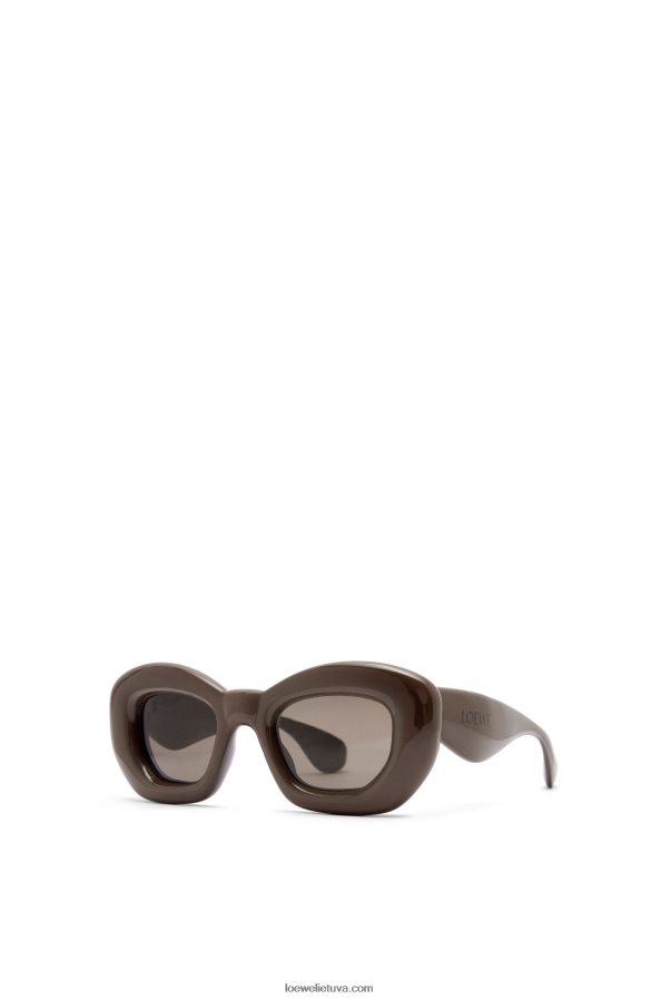 Loewe moterys Nailono pripučiami drugelių akiniai nuo saulės tamsiai ruda fw23 BZ26XN1452