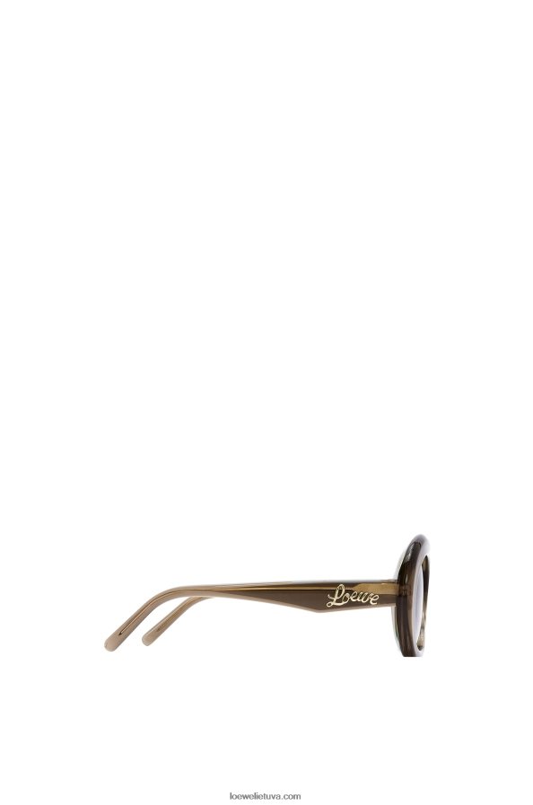 Loewe moterys Pusmėnulio akiniai nuo saulės acetato chaki žalia BZ26XN1497