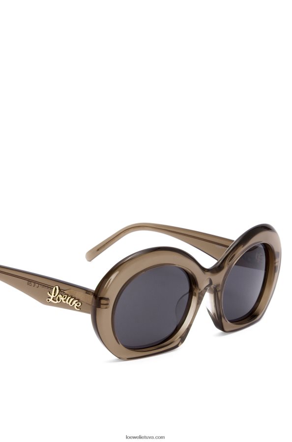 Loewe moterys Pusmėnulio akiniai nuo saulės acetato chaki žalia BZ26XN1497