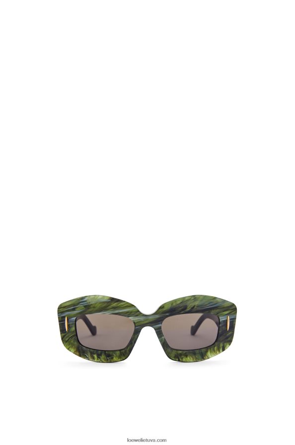 Loewe moterys acetato ekrano akiniai nuo saulės marmuro žalia BZ26XN1431