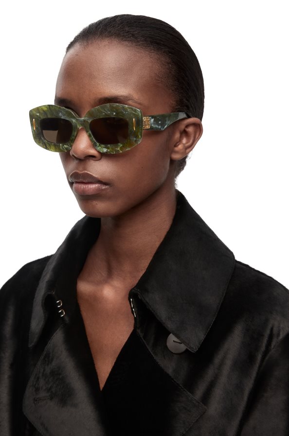 Loewe moterys acetato ekrano akiniai nuo saulės marmuro žalia BZ26XN1431