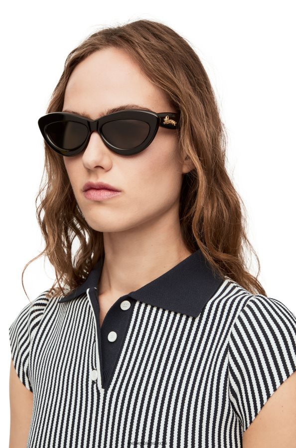 Loewe moterys acetato katės akių akiniai nuo saulės juodas BZ26XN1495