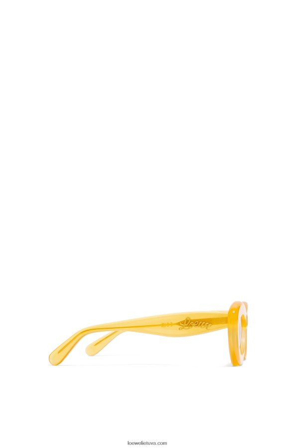 Loewe moterys acetato katės akių akiniai nuo saulės kanarėlių geltonumo BZ26XN1504