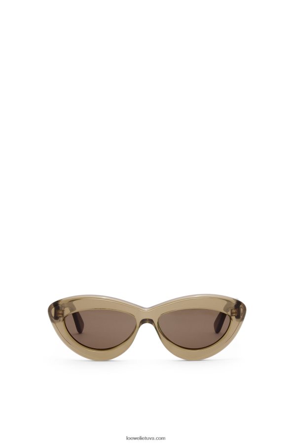 Loewe moterys acetato katės akių akiniai nuo saulės ruda žalia BZ26XN1498
