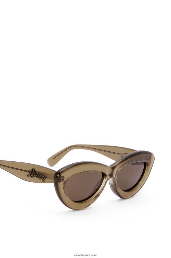 Loewe moterys acetato katės akių akiniai nuo saulės ruda žalia BZ26XN1498