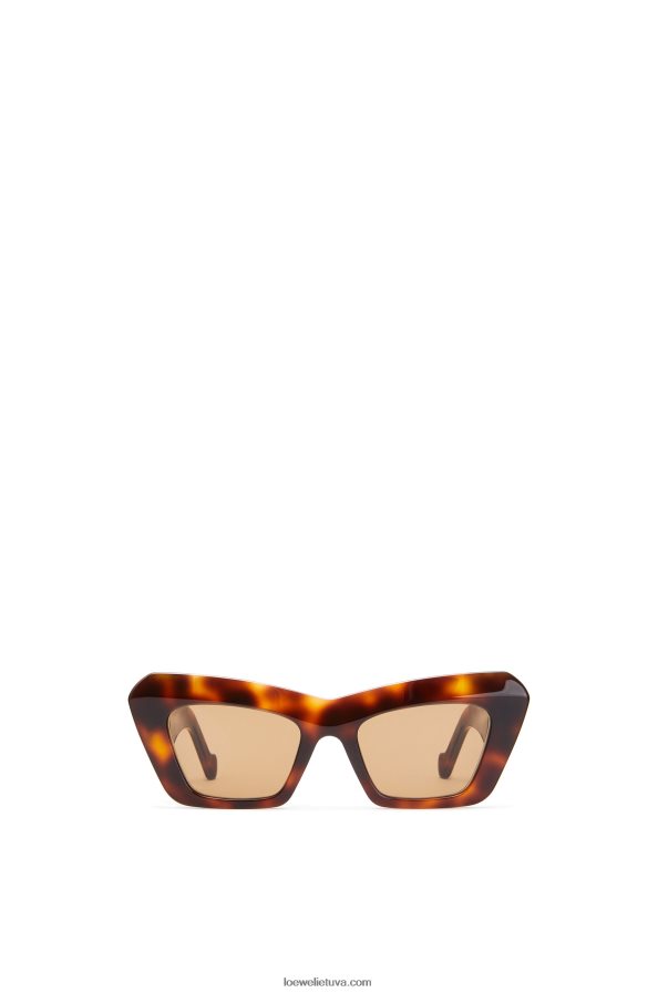Loewe moterys acetato katės akių akiniai nuo saulės ruda havana BZ26XN1480
