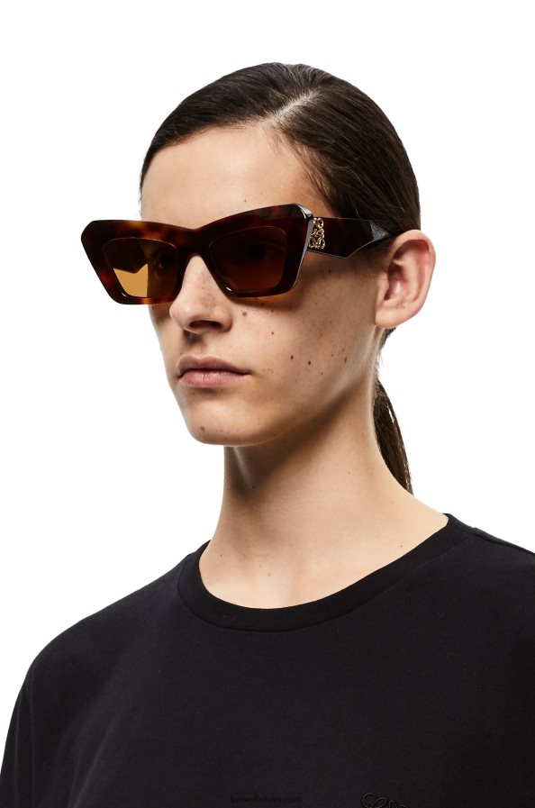 Loewe moterys acetato katės akių akiniai nuo saulės ruda havana BZ26XN1480
