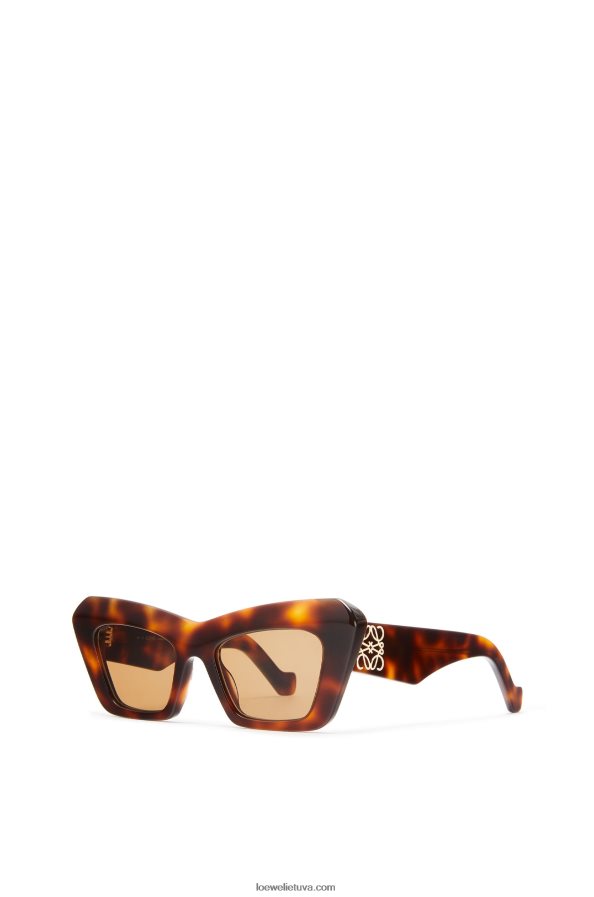 Loewe moterys acetato katės akių akiniai nuo saulės ruda havana BZ26XN1480