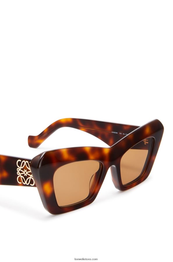 Loewe moterys acetato katės akių akiniai nuo saulės ruda havana BZ26XN1480
