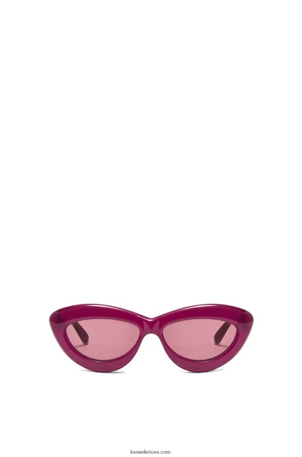 Loewe moterys acetato katės akių akiniai nuo saulės vyšnia BZ26XN1506