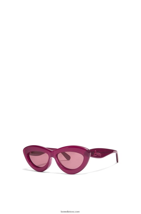 Loewe moterys acetato katės akių akiniai nuo saulės vyšnia BZ26XN1506