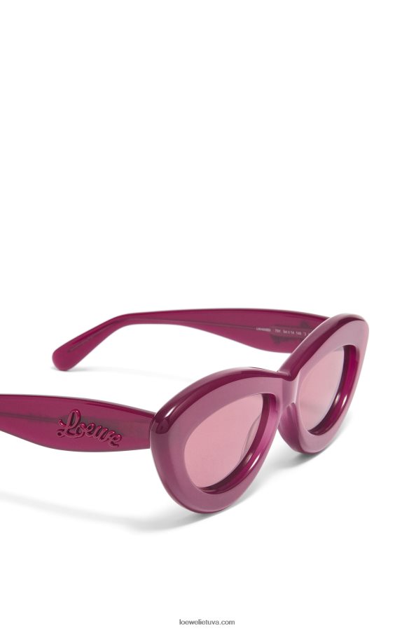 Loewe moterys acetato katės akių akiniai nuo saulės vyšnia BZ26XN1506