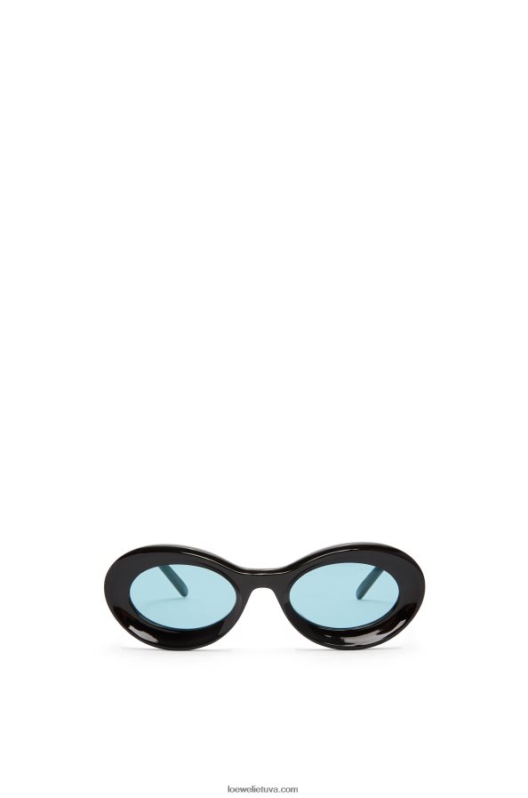 Loewe moterys acetato kilpiniai akiniai nuo saulės blizga juoda BZ26XN1457