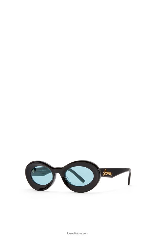Loewe moterys acetato kilpiniai akiniai nuo saulės blizga juoda BZ26XN1457