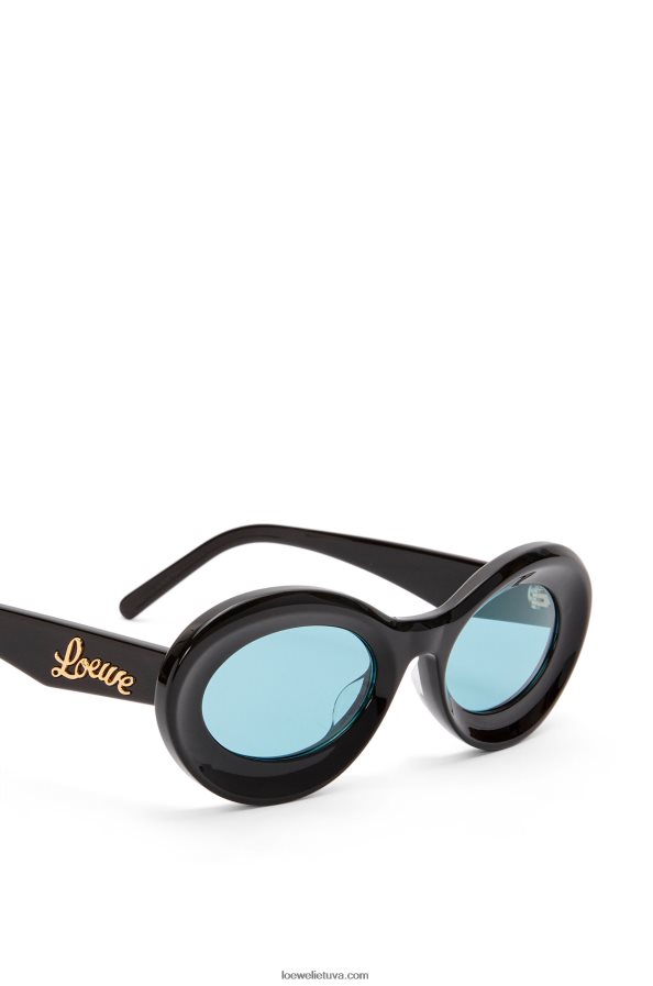 Loewe moterys acetato kilpiniai akiniai nuo saulės blizga juoda BZ26XN1457