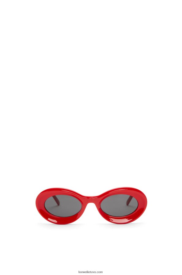 Loewe moterys acetato kilpiniai akiniai nuo saulės blizga raudona BZ26XN1458