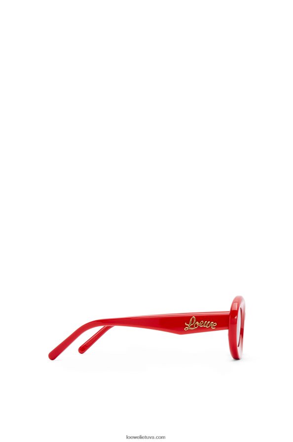 Loewe moterys acetato kilpiniai akiniai nuo saulės blizga raudona BZ26XN1458