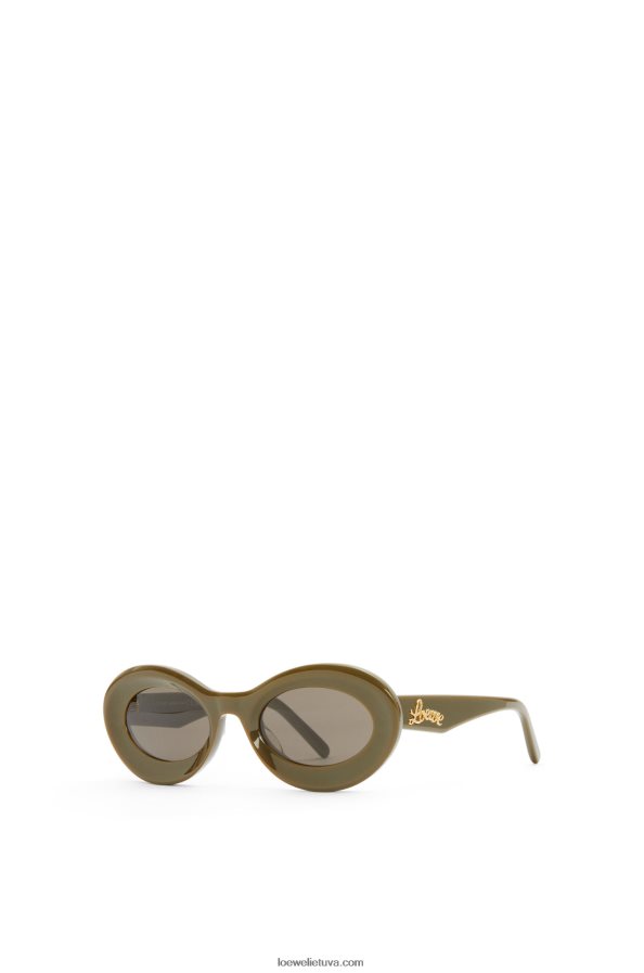 Loewe moterys acetato kilpiniai akiniai nuo saulės blizgus chaki BZ26XN1455