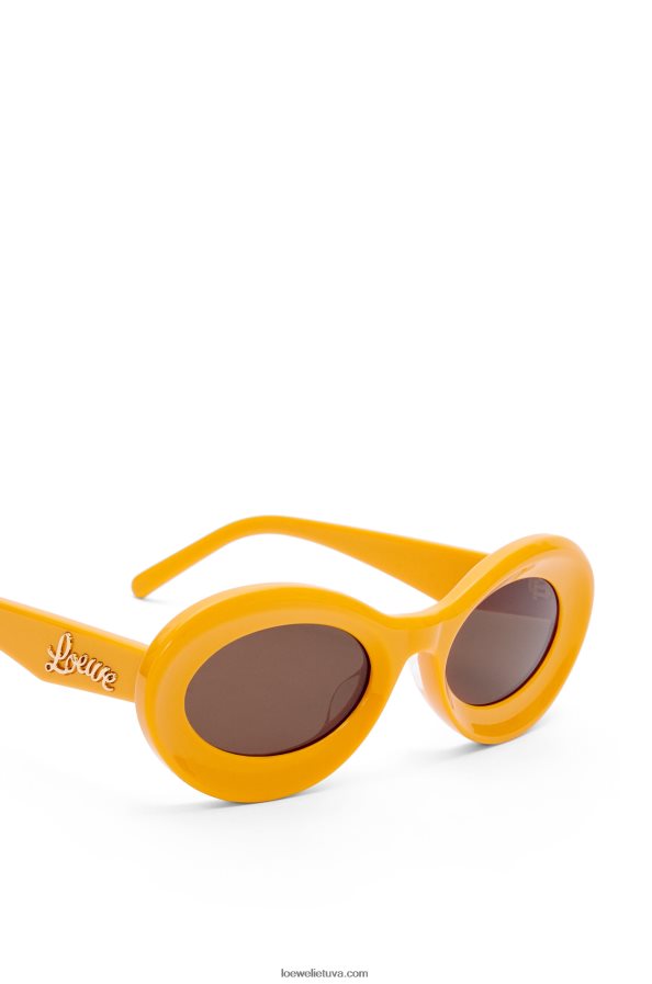 Loewe moterys acetato kilpiniai akiniai nuo saulės žemė geltona BZ26XN1456