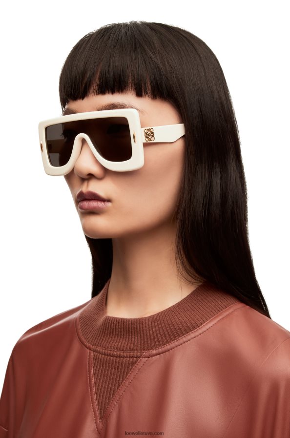 Loewe moterys anagram kaukė akiniai nuo saulės acetato dramblio kaulo BZ26XN1473