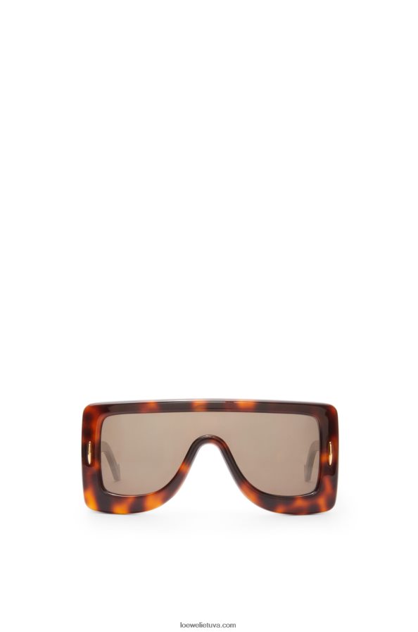 Loewe moterys anagram kaukė akiniai nuo saulės acetato havana BZ26XN1490