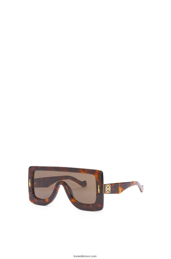 Loewe moterys anagram kaukė akiniai nuo saulės acetato havana BZ26XN1490
