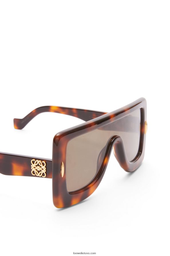 Loewe moterys anagram kaukė akiniai nuo saulės acetato havana BZ26XN1490