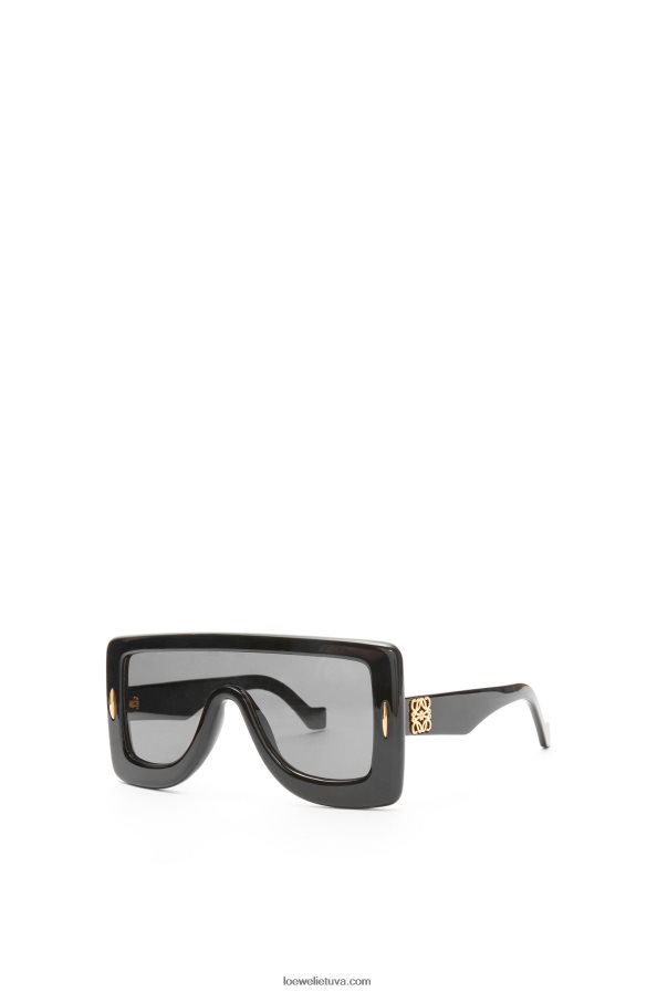 Loewe moterys anagram kaukė akiniai nuo saulės acetato juodas BZ26XN1474