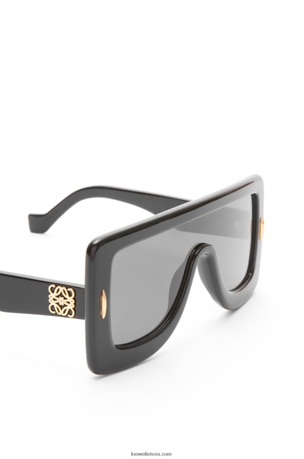 Loewe moterys anagram kaukė akiniai nuo saulės acetato juodas BZ26XN1474