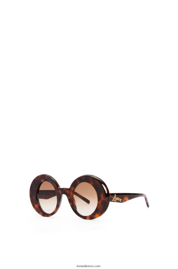 Loewe moterys dideli apvalūs acetato akiniai nuo saulės havana BZ26XN1492