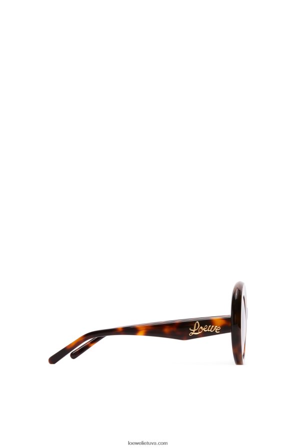 Loewe moterys dideli apvalūs acetato akiniai nuo saulės havana BZ26XN1492