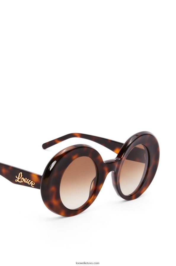 Loewe moterys dideli apvalūs acetato akiniai nuo saulės havana BZ26XN1492